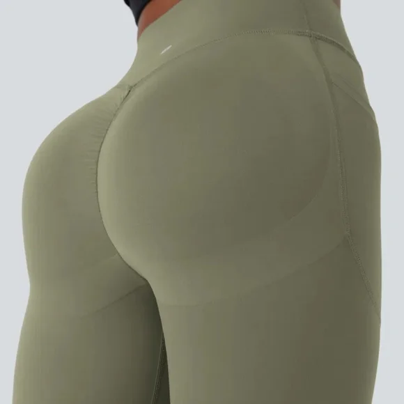 NWOT HALARA Grassy Green Gray High-Waisted Butt Lifting Leggings - Picture 4 of 4